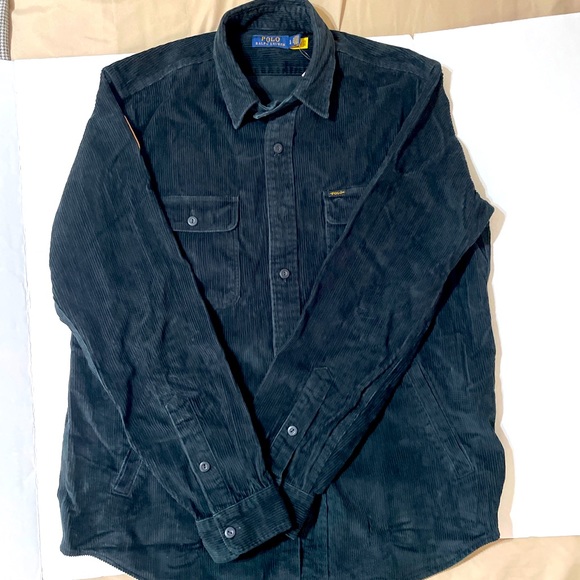 Polo by Ralph Lauren Black Corduroy Overshirt - Picture 7 of 9